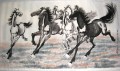 Xu Beihong running horses 2 old China ink